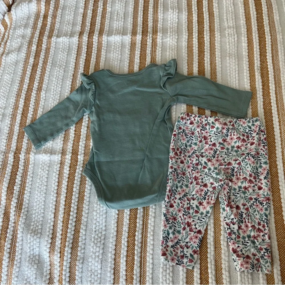 Baby 2-Piece Bears Bodysuit Pant‎ Set 6  Months